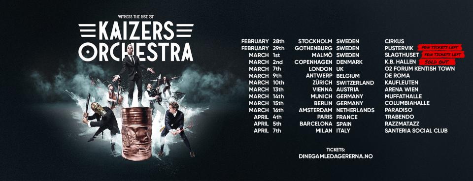 Kaizers Orchestra Europa 2024